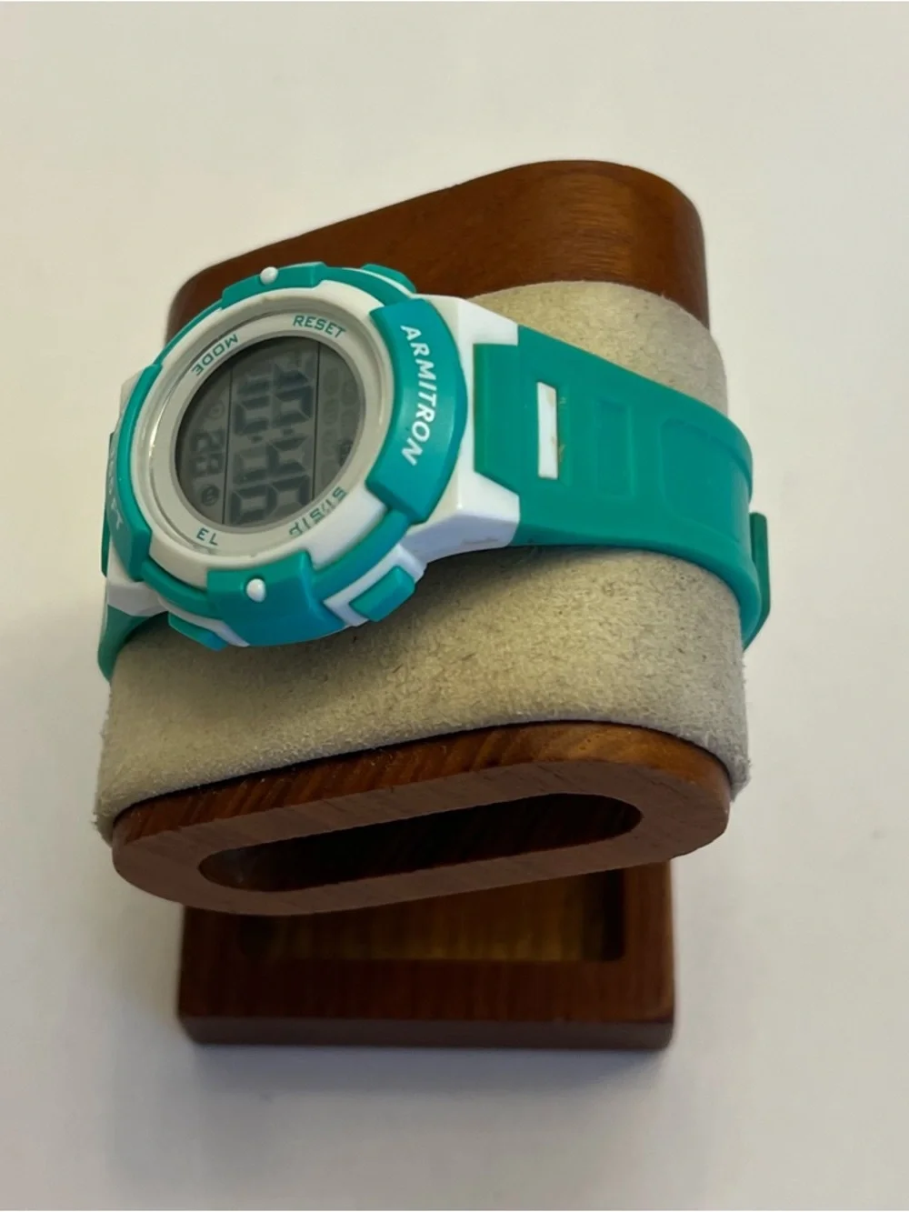 Women's ARMITRON Pro Sport Bright Green & White Digital LCD Chrono Watch 45/7110